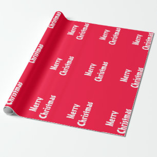 Frohe Weihnachten Text Vintage Elegant Rot Vorlage Geschenkpapier