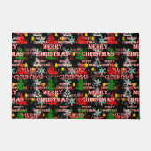 Frohe Weihnachten Textmuster Design Fußmatte (Vorderseite)