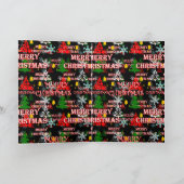 Frohe Weihnachten Textmuster Design Karte (Innenseite)