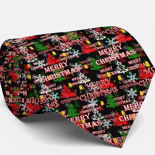 Frohe Weihnachten Textmuster Design Krawatte
