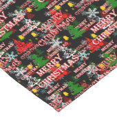 Frohe Weihnachten Textmuster Design  Kurzer Tischläufer (Ecke)