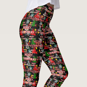 Frohe Weihnachten Textmuster Design Leggings