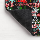 Frohe Weihnachten Textmuster Design Mousepad (Ecke)