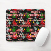 Frohe Weihnachten Textmuster Design Mousepad (Mit Mouse)