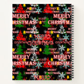 Frohe Weihnachten Textmuster Design Notizblock (Rückseite)