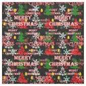Frohe Weihnachten Textmuster Design Stoff (Muster)