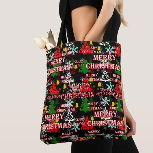Frohe Weihnachten Textmuster Design Tasche
