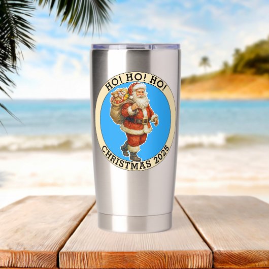Frohe Weihnachten Thermobecher (Strand (gedreht))