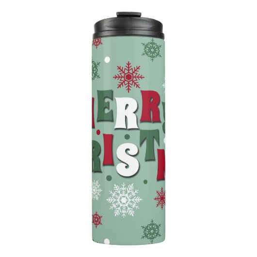 Frohe Weihnachten Thermosbecher (Vorderseite)