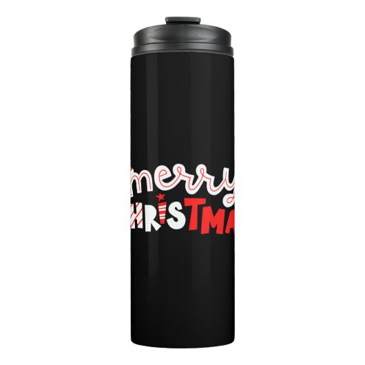 Frohe Weihnachten Thermosbecher (Vorderseite)