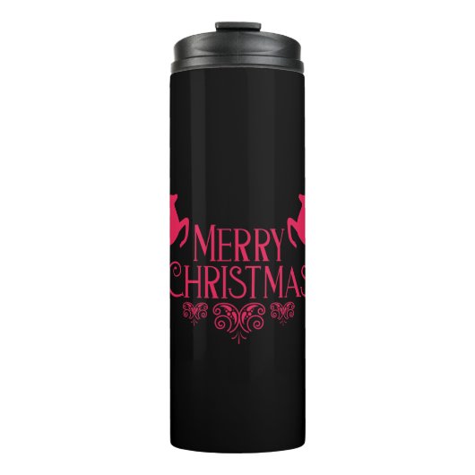 Frohe Weihnachten Thermosbecher (Vorderseite)