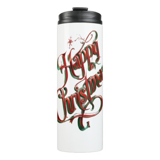 Frohe Weihnachten Thermosbecher (Vorderseite)
