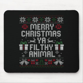 Frohe Weihnachten Tier Filthy Ya Xmas Familien-Sch Mousepad