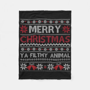 Frohe Weihnachten Tierisches Dreckiges Du hässlich Fleecedecke