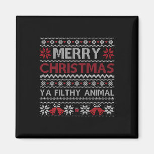 Frohe Weihnachten Tierisches verdrecktes hässliche Magnet