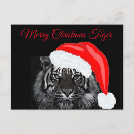 Frohe Weihnachten Tiger Postkarte