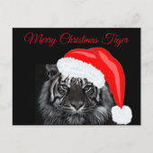 Frohe Weihnachten Tiger Postkarte (Vorderseite)