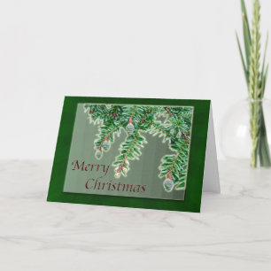 Frohe Weihnachten Tiny Evergreen Cones