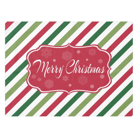 Frohe Weihnachten Tischdecke (Vorderseite (Horizontal))