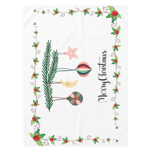 Frohe Weihnachten Tischdecke (Vorderseite)