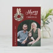 Frohe Weihnachten Tor Foto Weihnachtskarte (Stehend Vorderseite)