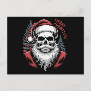 Frohe Weihnachten Totenkopf Weihnachtsmann Hut Bar