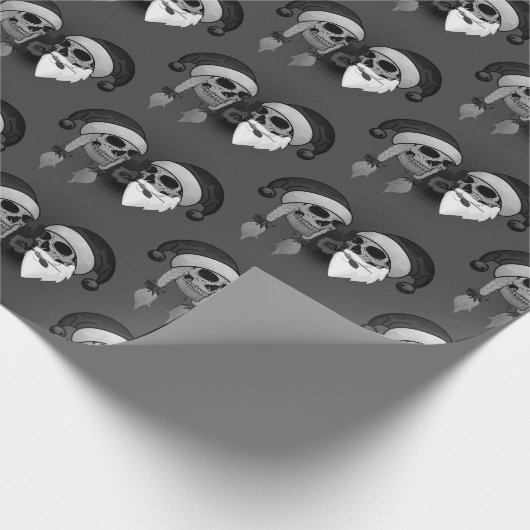 Frohe Weihnachten Totenschädel Stern Geschenkpapier (Ecke)