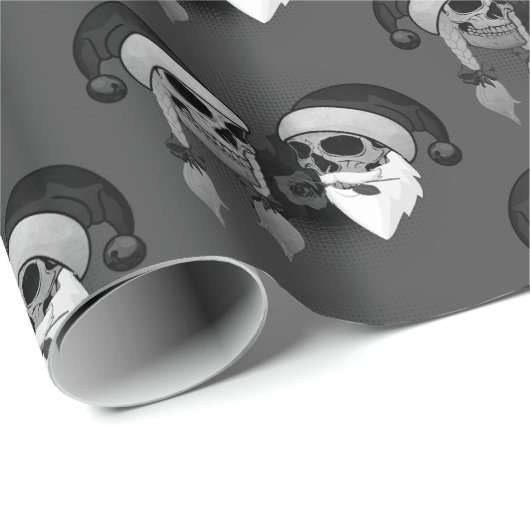 Frohe Weihnachten Totenschädel Stern Geschenkpapier (Rolleneckpunkt)