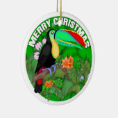 Frohe Weihnachten Toucan Keramik Ornament (Rechts)