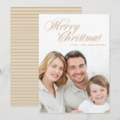 Frohe Weihnachten Traditionelle Imitate Gold Foto (Vorne/Hinten)