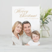 Frohe Weihnachten Traditionelle Imitate Gold Foto (Stehend Vorderseite)