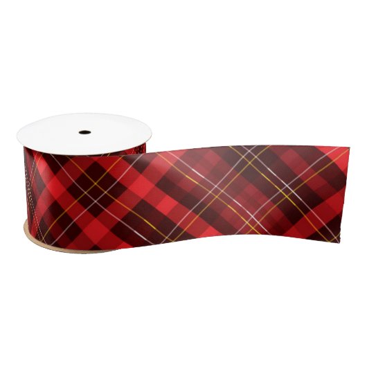 Frohe Weihnachten Traditioneller Karierter Tartan Satinband (Spule)