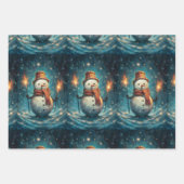 Frohe Weihnachten Traditioneller Weihnachtsmann un Geschenkpapier Set (Vorderseite 2)