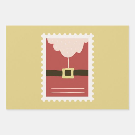 Frohe Weihnachten Traditioneller Weihnachtsmann un Geschenkpapier Set (Vorderseite)