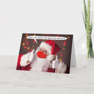 Frohe Weihnachten tragen Ihre Gesichtsmaske Santa