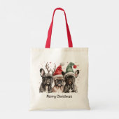 Frohe Weihnachten Tragetasche (Rückseite)