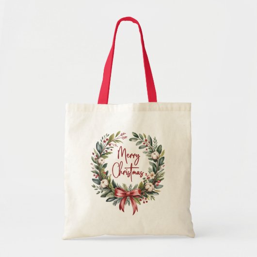 Frohe Weihnachten Tragetasche (Vorne)