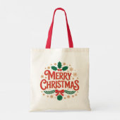 Frohe Weihnachten Tragetasche (Rückseite)