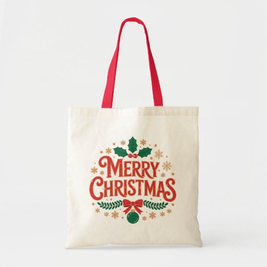 Frohe Weihnachten Tragetasche (Vorne)