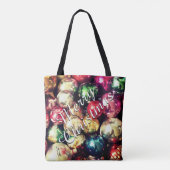 "Frohe Weihnachten" Tragetasche Tasche (Rückseite)