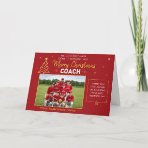 Frohe Weihnachten Trainer Personalisiertes Teamfot