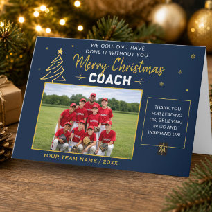 Frohe Weihnachten Trainer Personalisiertes Teamfot