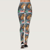 Frohe Weihnachten Treeing WandererCoonhound Leggings (Rückseite)