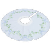 Frohe Weihnachten Trellis und Swag mit Blue Bow Leinenimitat Weihnachtsbaumdecke (Schrägansicht)