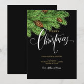 Frohe Weihnachten Trendy Holiday Card (Vorne/Hinten)