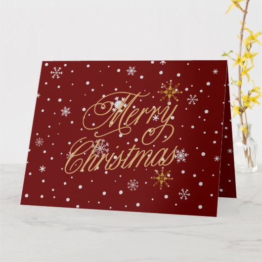 Frohe Weihnachten Trendy Holiday Karte (Gelbe Blume)