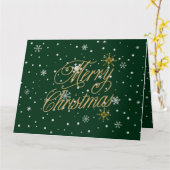 Frohe Weihnachten Trendy Holiday Karte (Gelbe Blume)