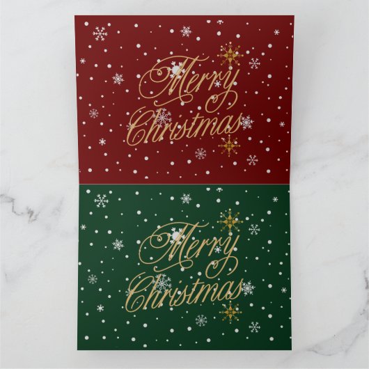 Frohe Weihnachten Trendy Holiday Karte (Innenseite)