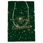 Frohe Weihnachten Trendy Holiday Mittlere Geschenktüte (Vorderseite)