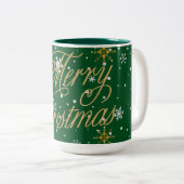 Frohe Weihnachten Trendy Holiday Zweifarbige Tasse (VorderseiteRechts)